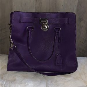 Michael Kors Large Hamilton Tote -Purple